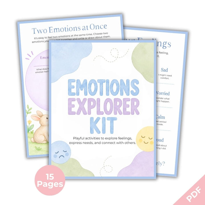 Emotions Explorer Kit for Kids – Printable Feelings & Emotional Literacy Activities (Ages 4–10)
