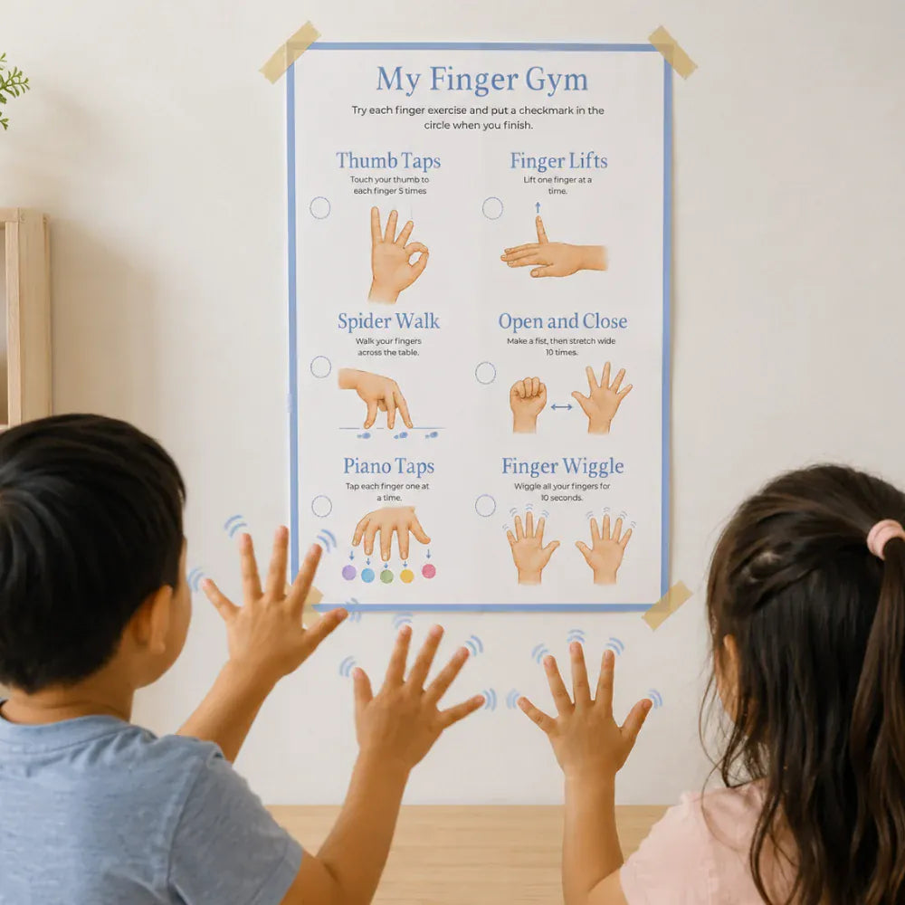 Child using a Mindful Growth printable