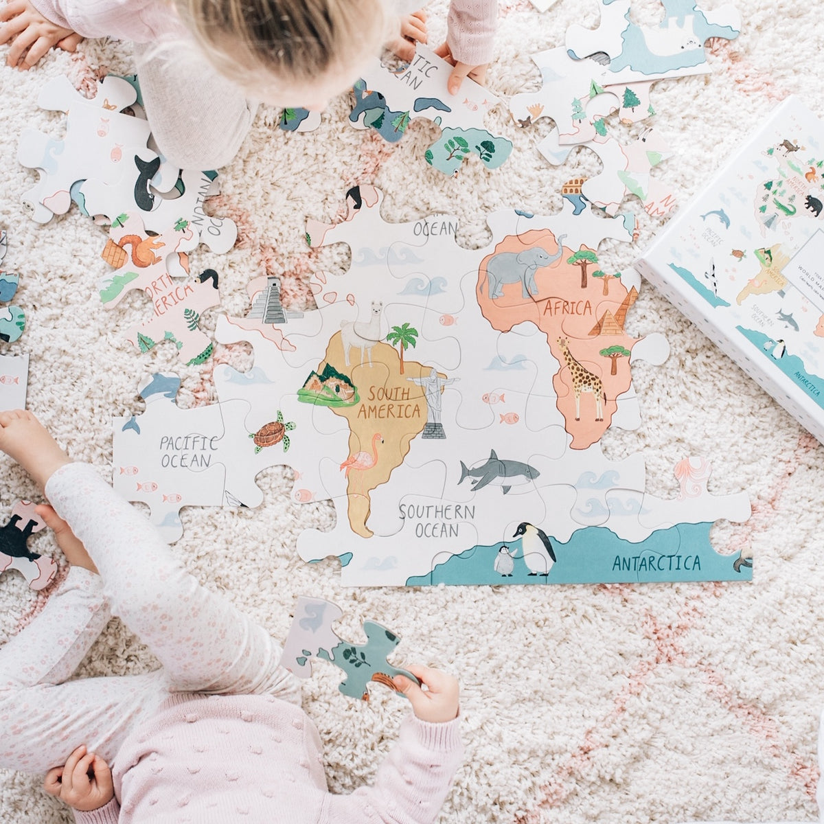 World Map Floor Puzzle (33 Pieces) — ChildTherapyToys